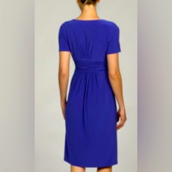 Like New EVAN-PICONE Women’s Blackberry Ruched Waistbanded Midi Dress - Picture 4 of 9